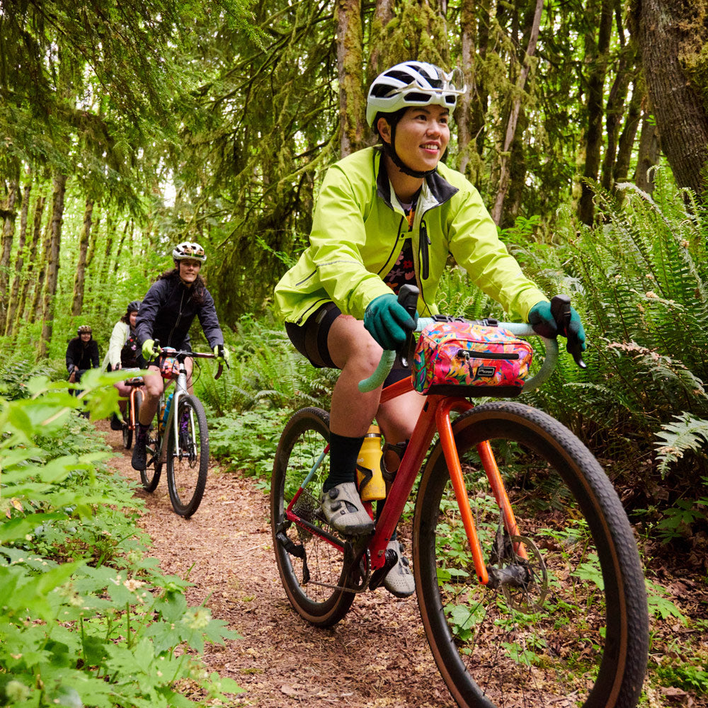 Gravel Bike Riders With The Domino Handlebar Bag