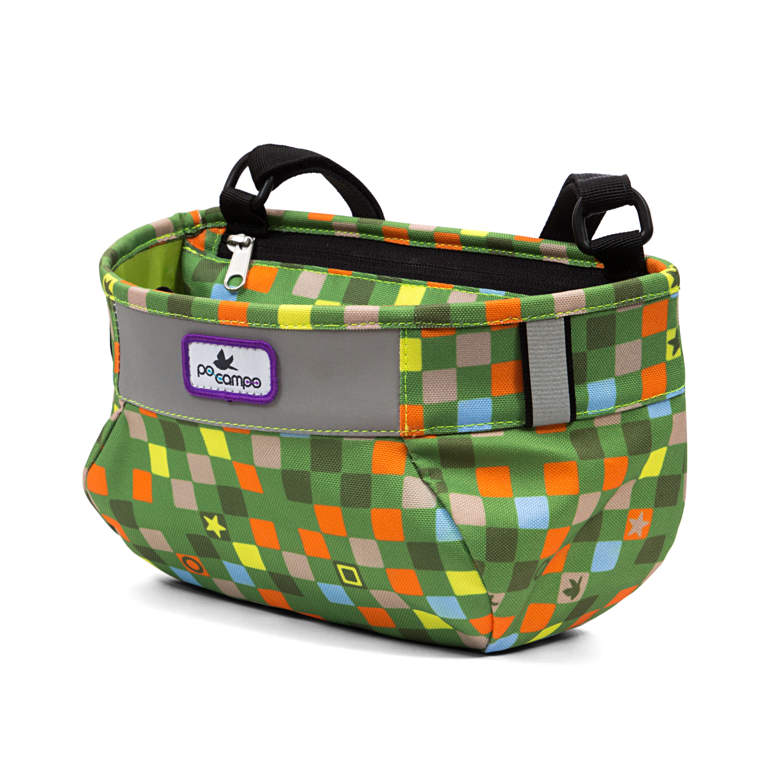 Po Campo Whoosh Fabric Basket in Checker | color:checker;