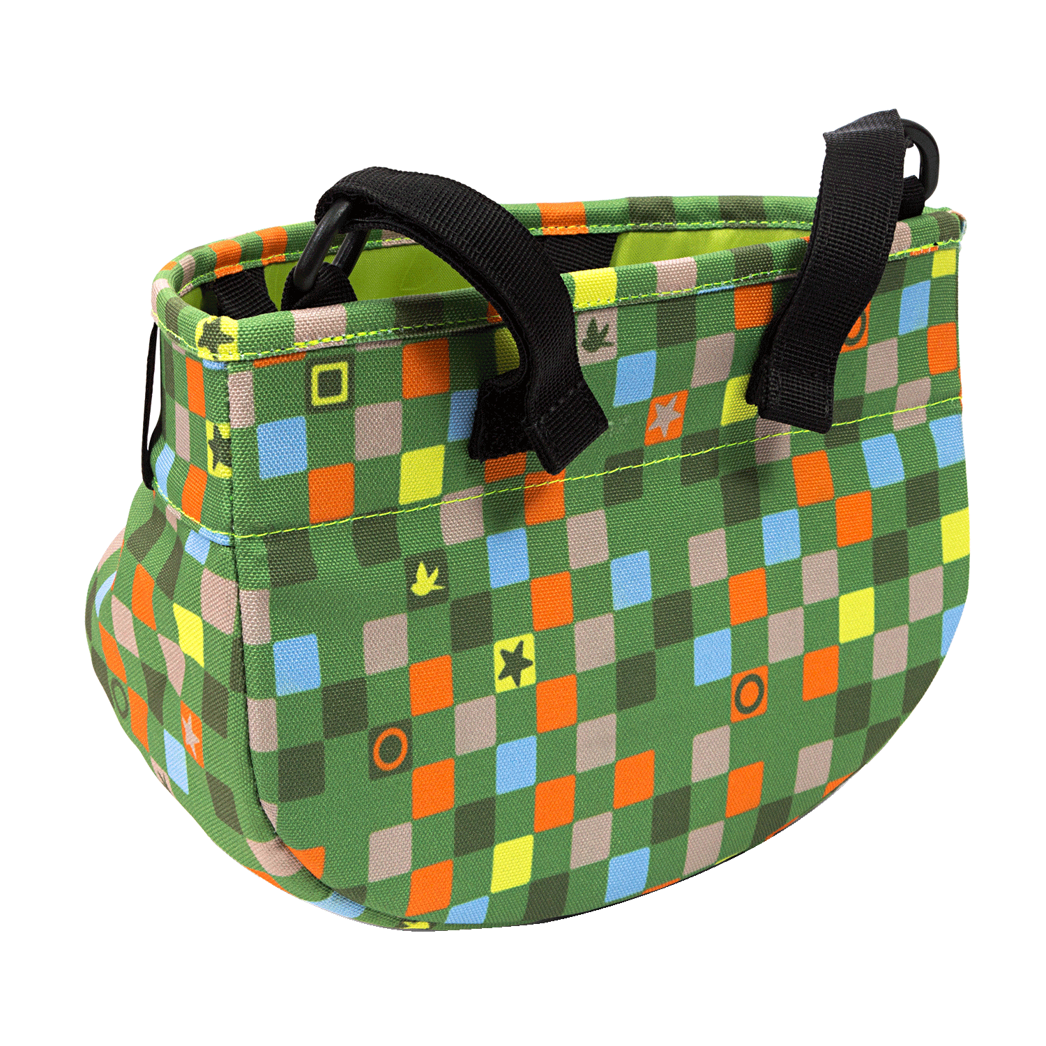 Po Campo Whoosh Fabric Basket in Checker | color:checker;