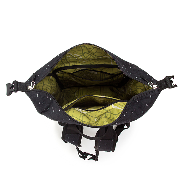 Bedford Backpack Pannier inside | color:visi-hemp;