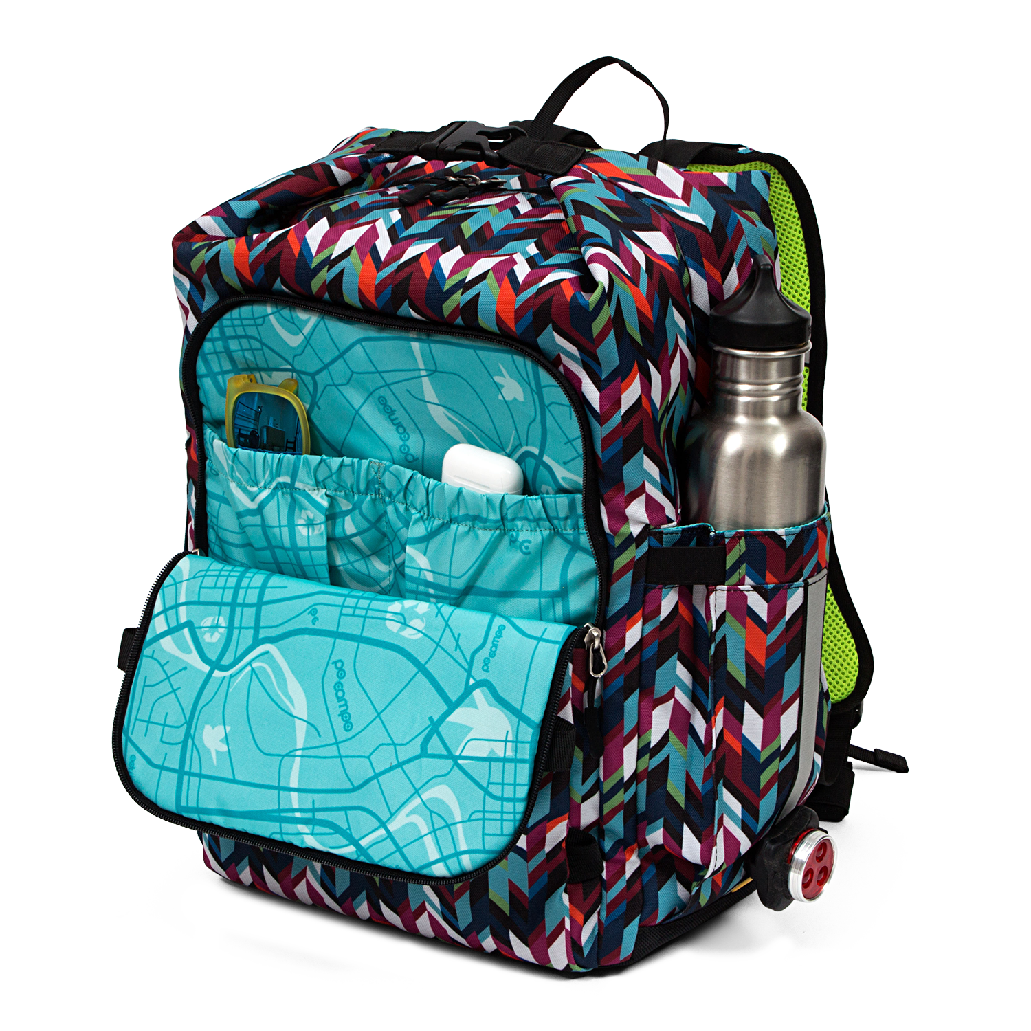 Bedford Backpack Pannier organization | color:chevron;