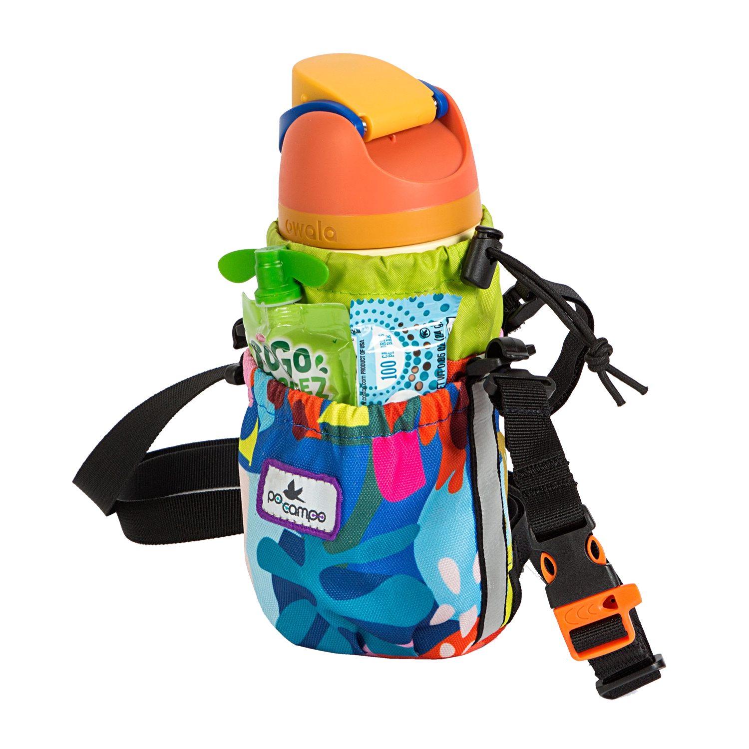 Bolt Water Bottle Holder - Po Campo color:aquatic;