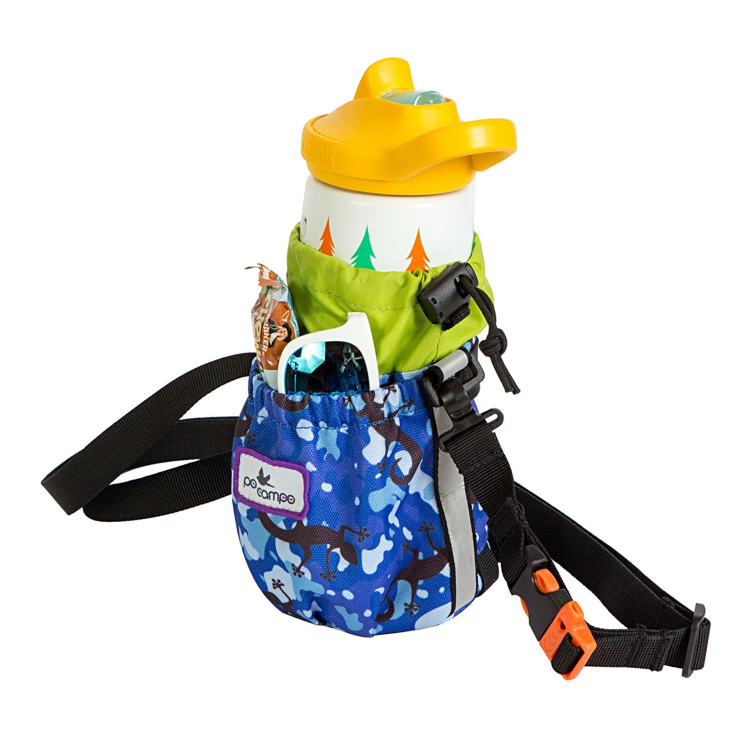 Bolt Water Bottle Holder - Po Campo color:blue gecko;