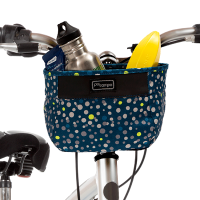 Crescent Bike Basket on bike | color:bubbly;