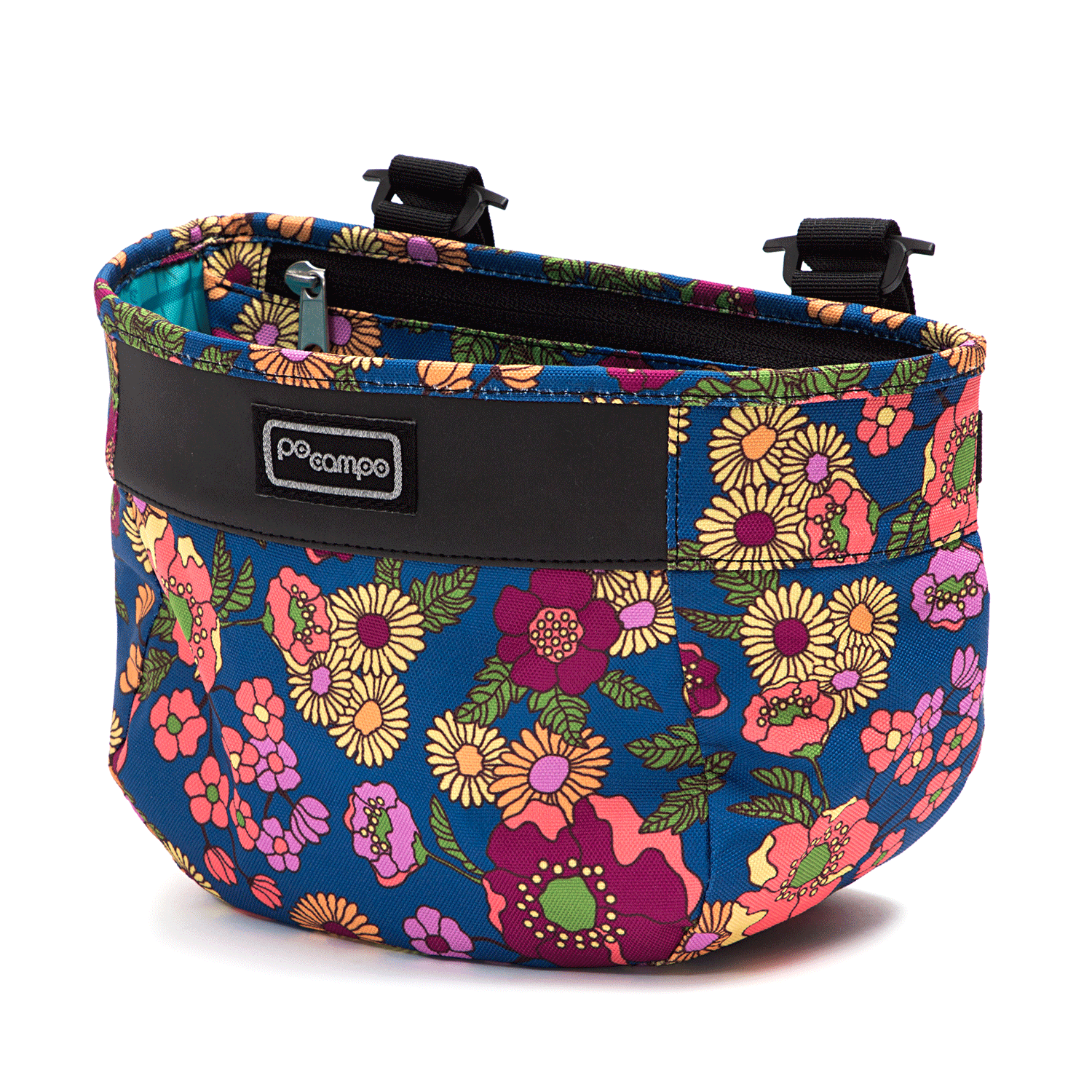 Crescent Bike Basket front - Po Campo color:meadow;