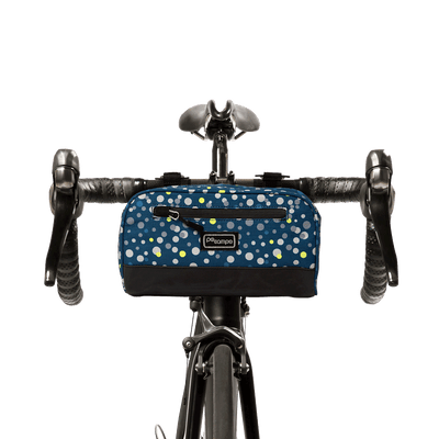 Domino Handlebar Bag on bike | Po Campo color:bubbly;
