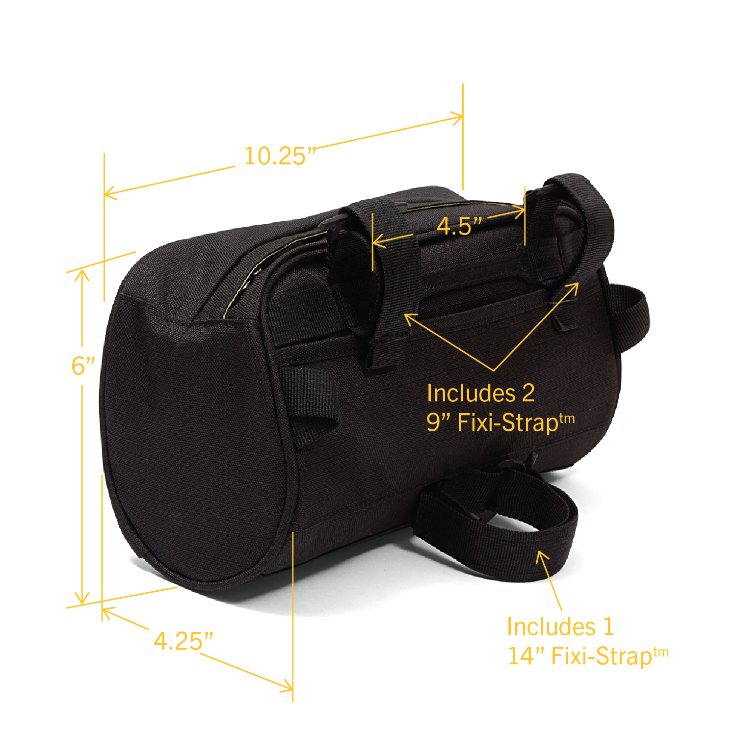 Domino Handlebar Bag - Po Campo color:black ripstop;