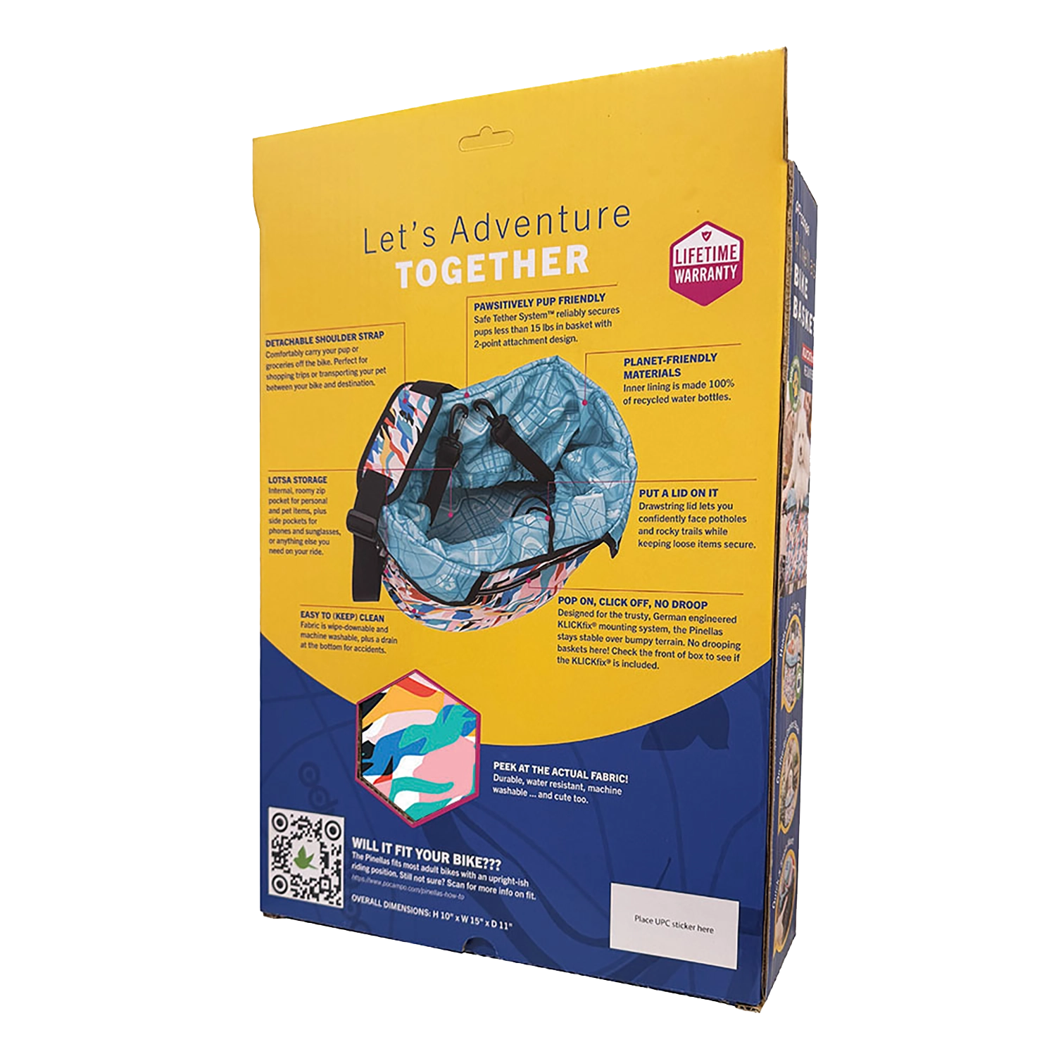 Pinellas Bike Basket - Po Campo color:waves;