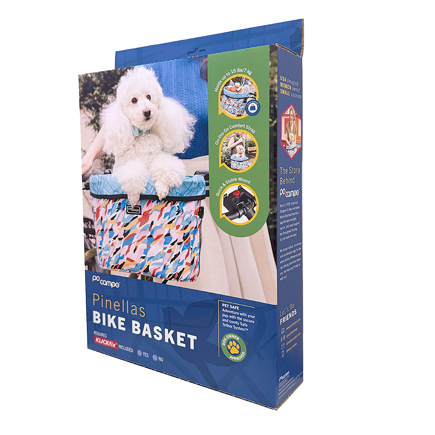 Pinellas Bike Basket - Po Campo color:waves;