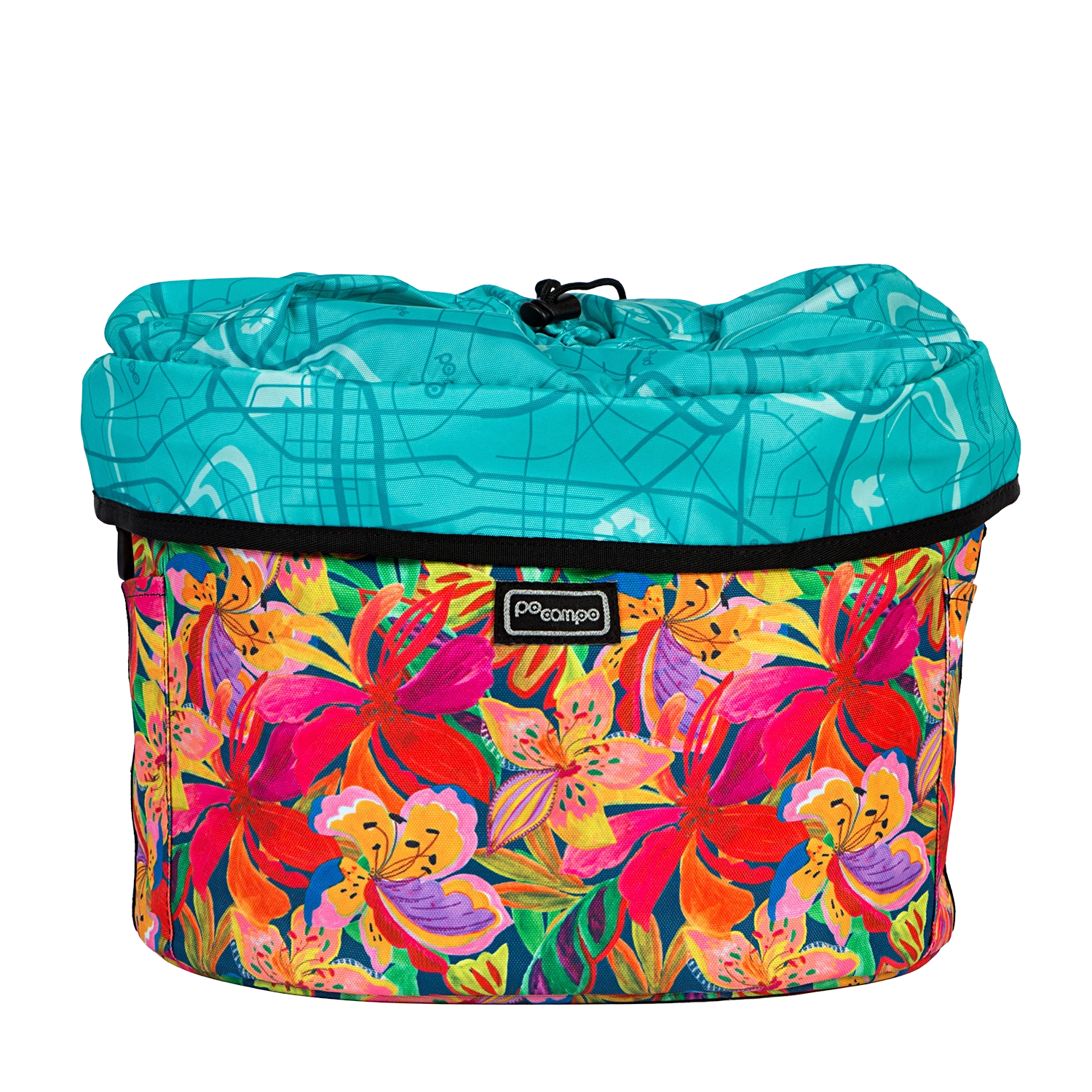 Pinellas Bike Basket - Po Campo color:tropical nights;