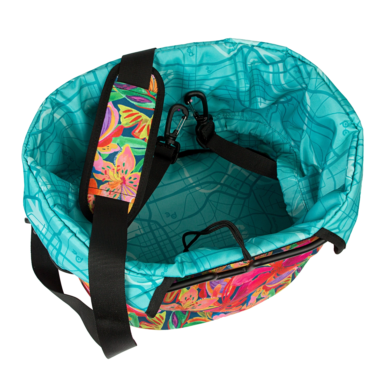 Pinellas Bike Basket - Po Campo color:tropical nights;