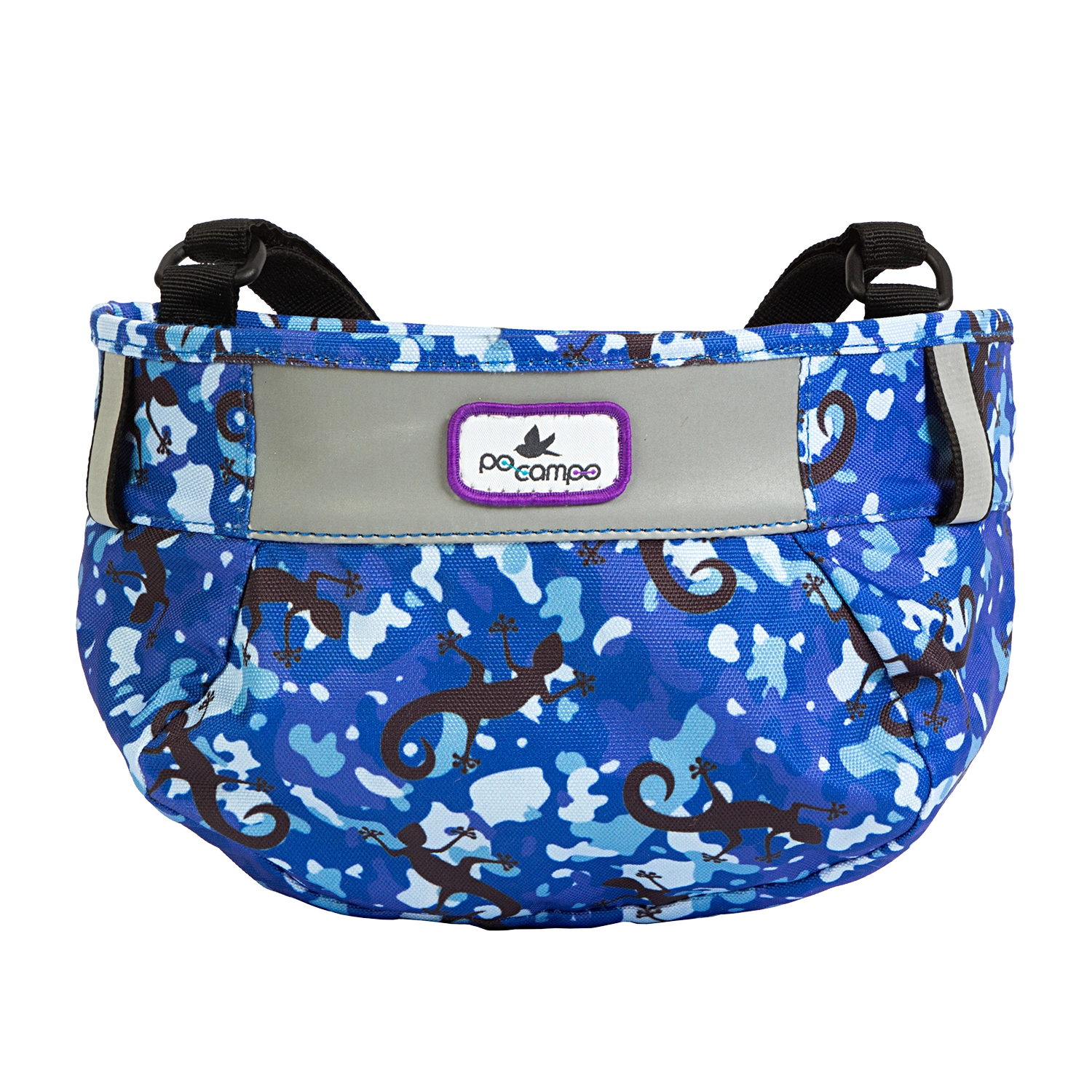 Po Campo Whoosh Fabric Basket in blue gecko | color:blue gecko;
