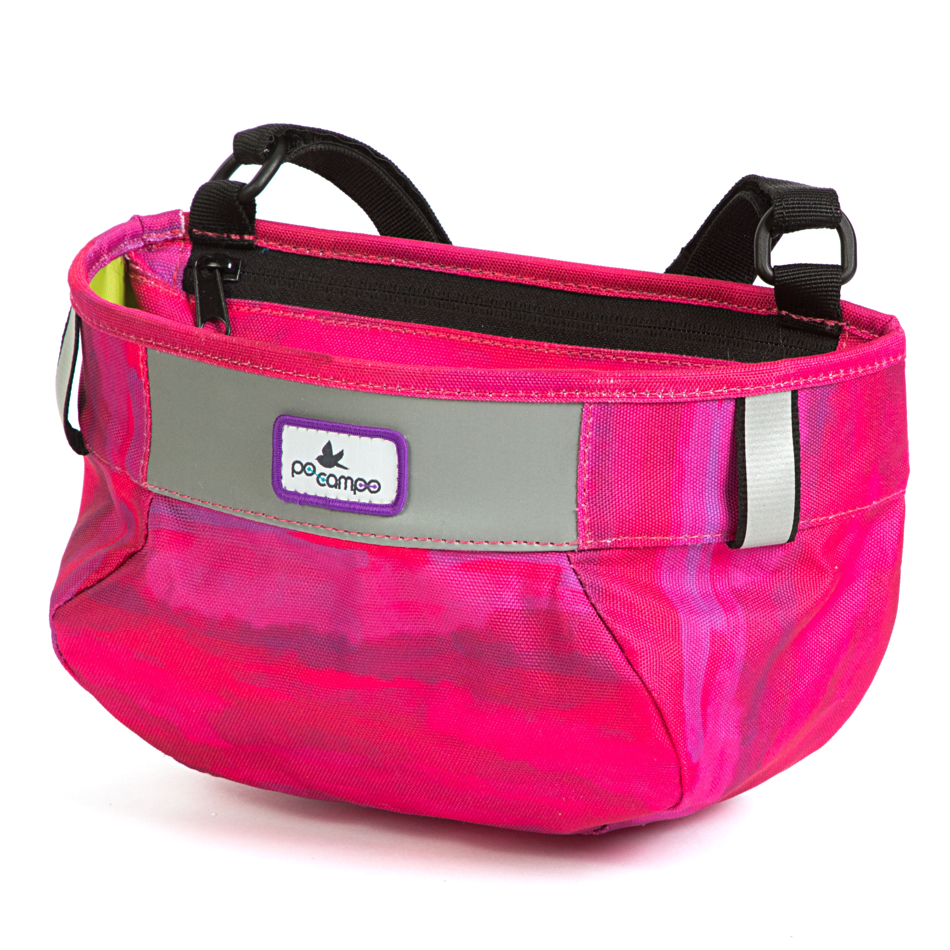 Po Campo Whoosh Fabric Basket in pink sorbet | color:pink sorbet;