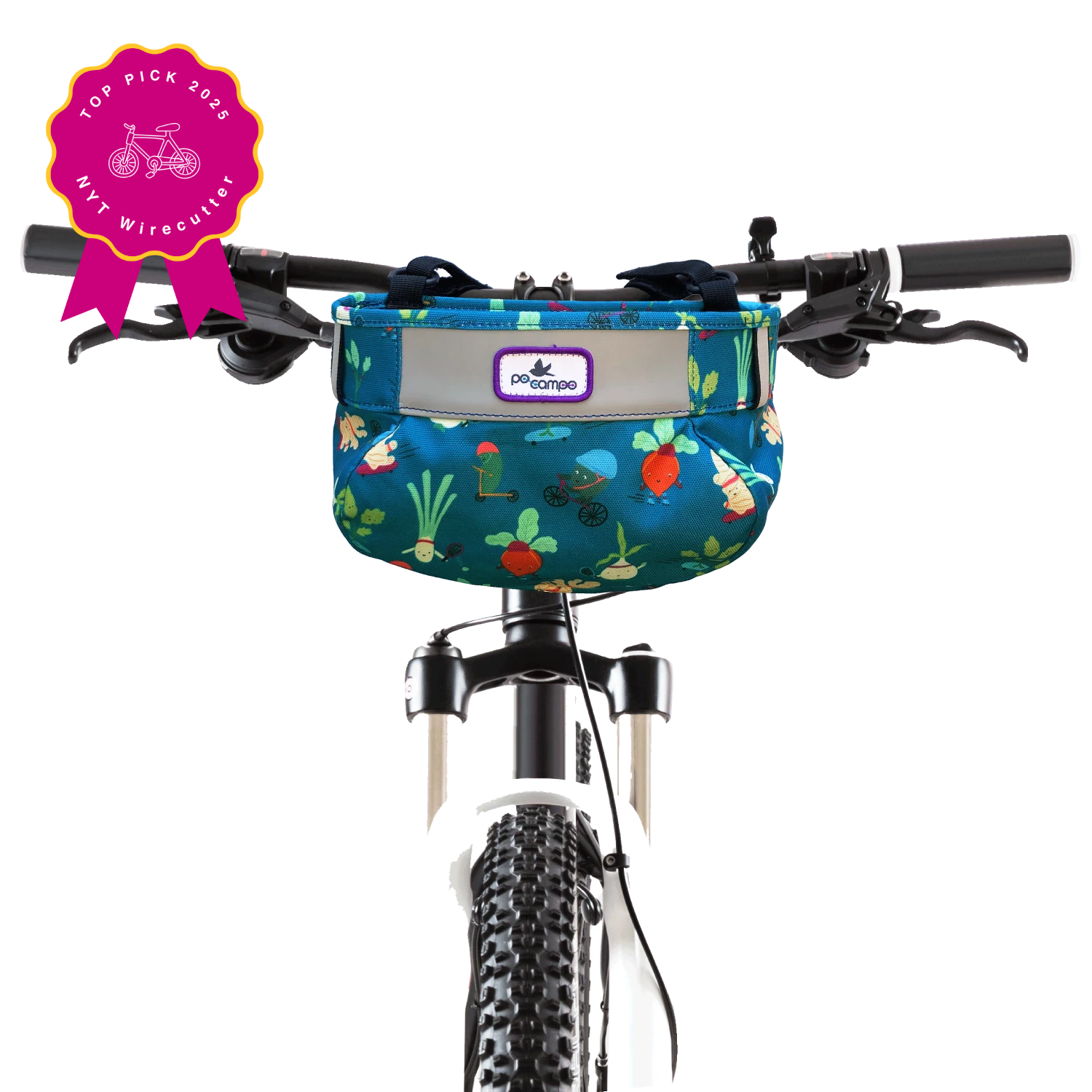 Po Campo Whoosh Fabric Basket in Veggie - Po Campo color:veggie;