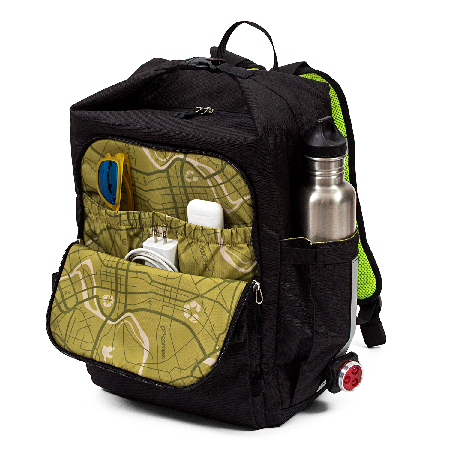 Bedford Backpack Pannier organization | color:black ripstop;