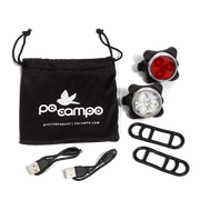 Rechargeable Clip-on Bike Light 2-Pack Kit - Po Campo