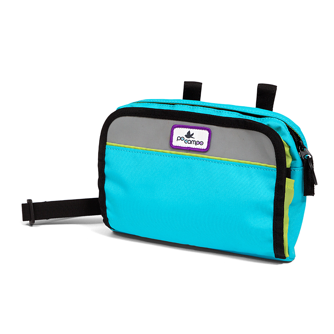 Speedy Kids' Handlebar Bag on Bike - Po Campo color:blast blue;