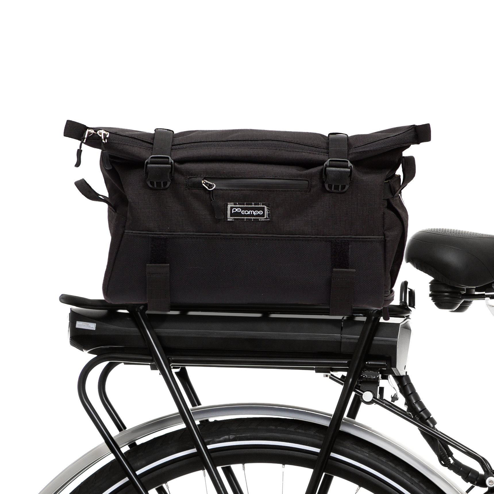 Vernon Bike Trunk Bag - Po Campo color:black ripstop;