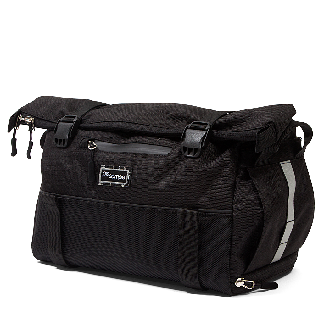 Vernon Bike Trunk Bag - Po Campo color:black ripstop;