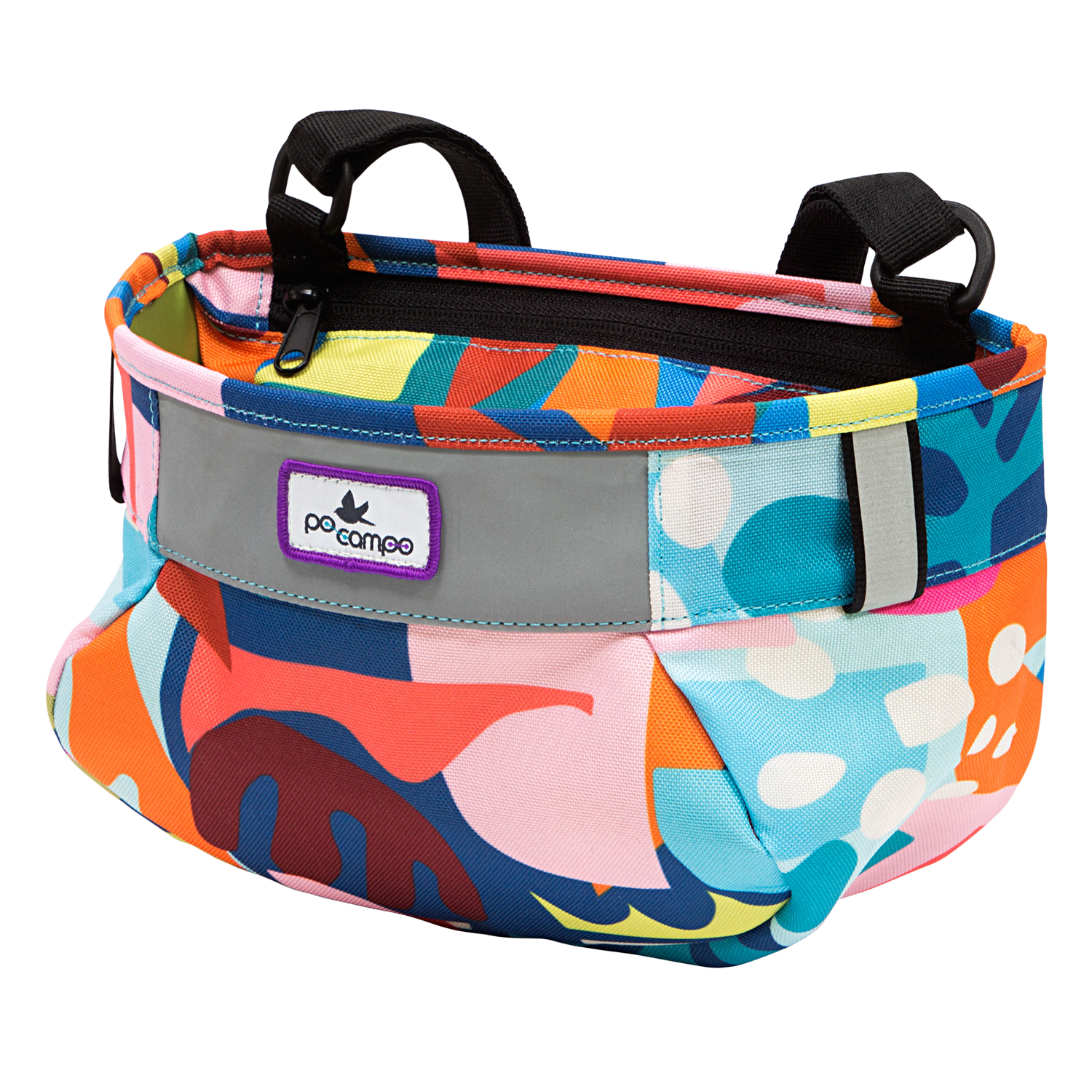 Po Campo Whoosh Fabric Basket in Aquatic | color:aquatic;