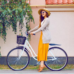 How to Safely Ride a Bike in a Skirt or Dress