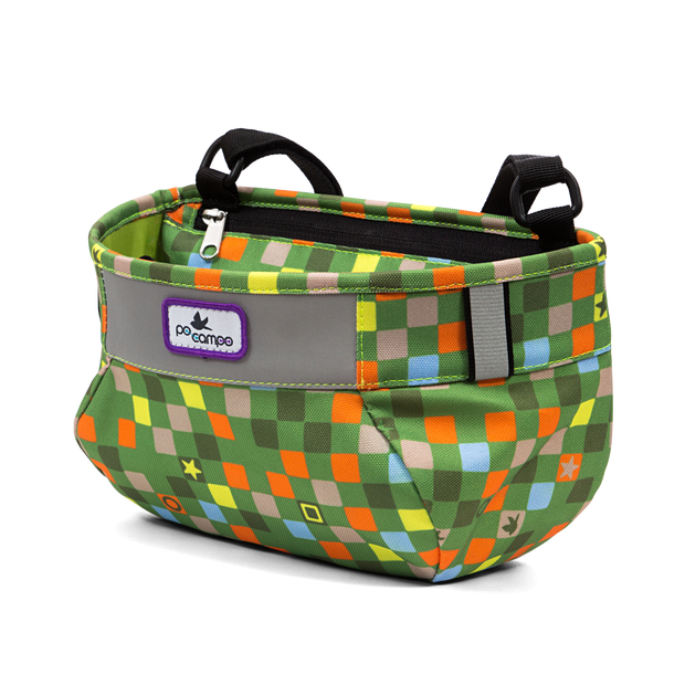 Po Campo Whoosh Fabric Basket in Checker | color:checker;