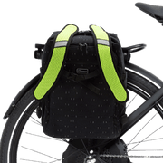 Bedford Backpack Pannier on bike | color:visi-hemp;