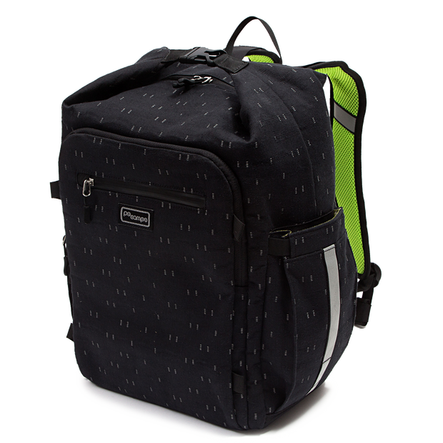 Bedford Backpack Pannier front | color:visi-hemp;