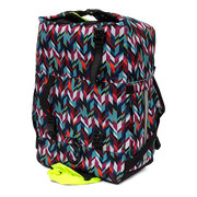 Bedford Backpack Pannier back view | color:chevron;