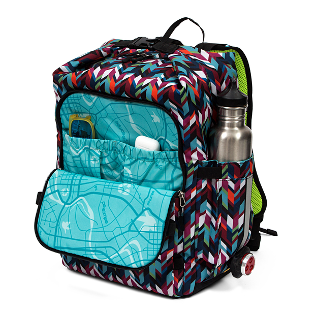 Bedford Backpack Pannier organization | color:chevron;