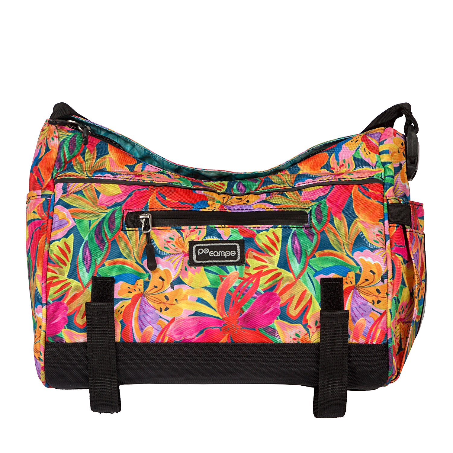 Katy Bike Trunk Bag on bike - Po Campo color:tropical nights;