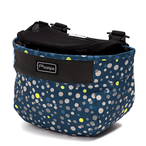 Crescent Bike Basket with lid | color:bubbly;