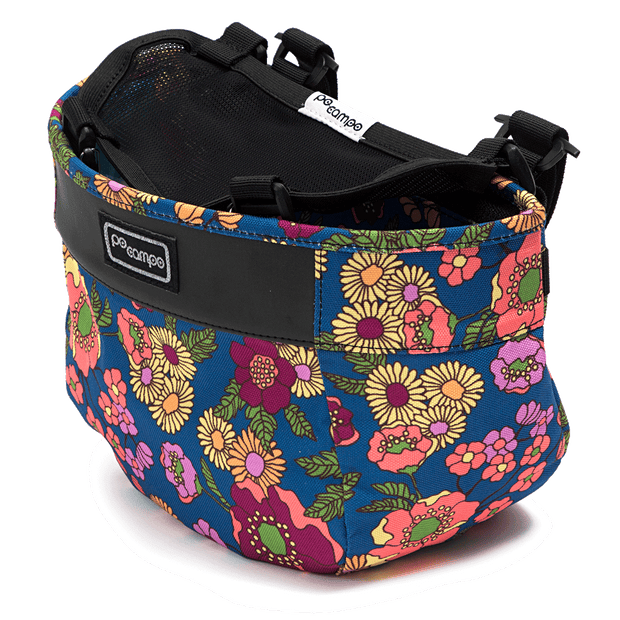Crescent Bike Basket with lid | color:meadow;