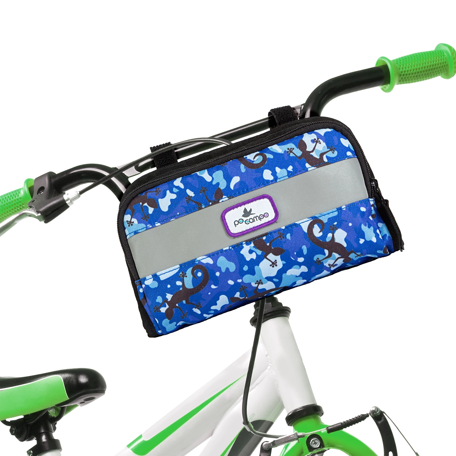 Dart Handlebar Bag - Po Campo color:blue gecko;