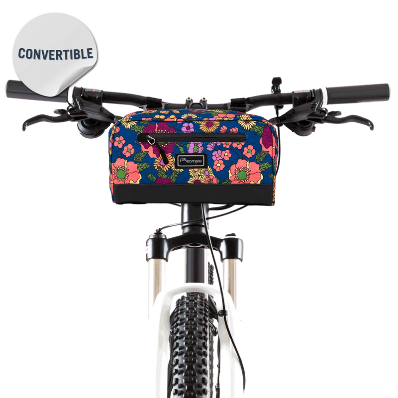 Domino Handlebar Bag on bike - Po Campo color:meadow;