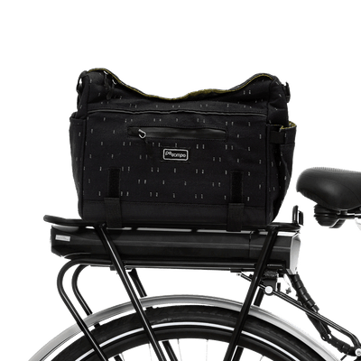 Katy Trunk Bag on bike | color:visi-hemp;