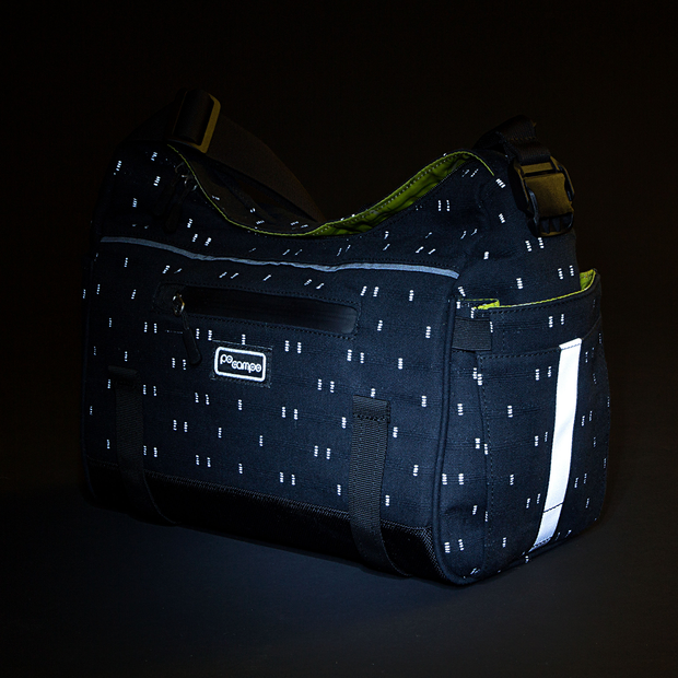 Katy Trunk Bag at night | color:visi-hemp;