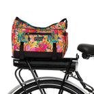 Katy Bike Trunk Bag on bike - Po Campo color:tropical nights;