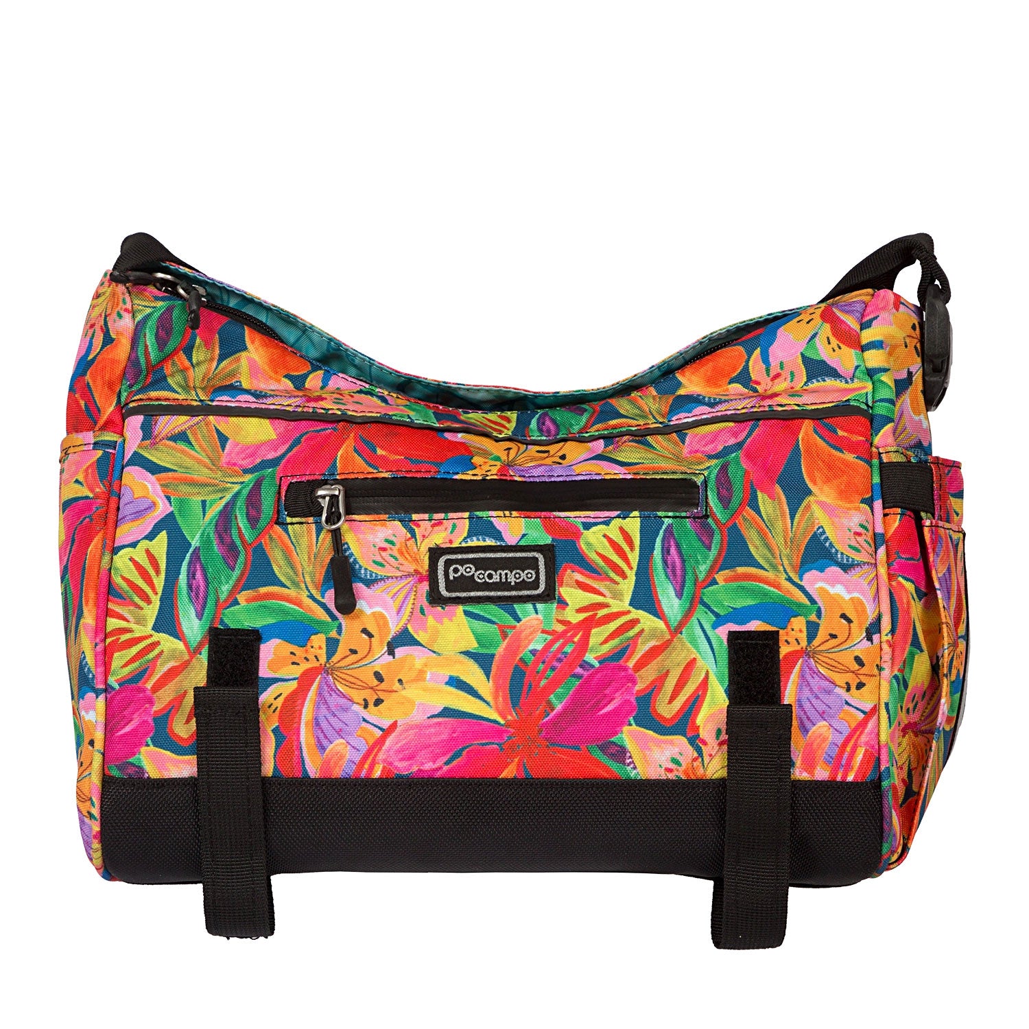 Katy Bike Trunk Bag on bike - Po Campo color:tropical nights;