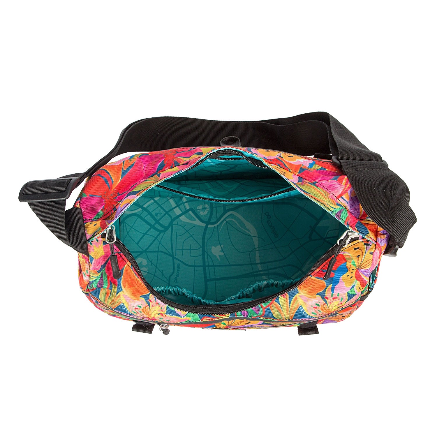 Katy Bike Trunk Bag on bike - Po Campo color:tropical nights;