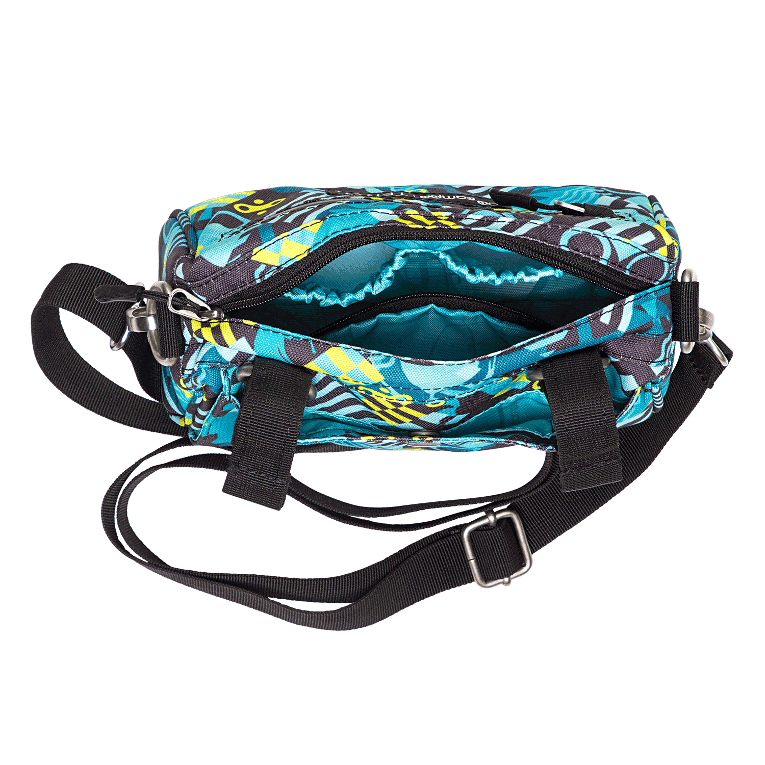 Kinga Handlebar Bag in Blocks on handlebars | Po Campo color:blocks;