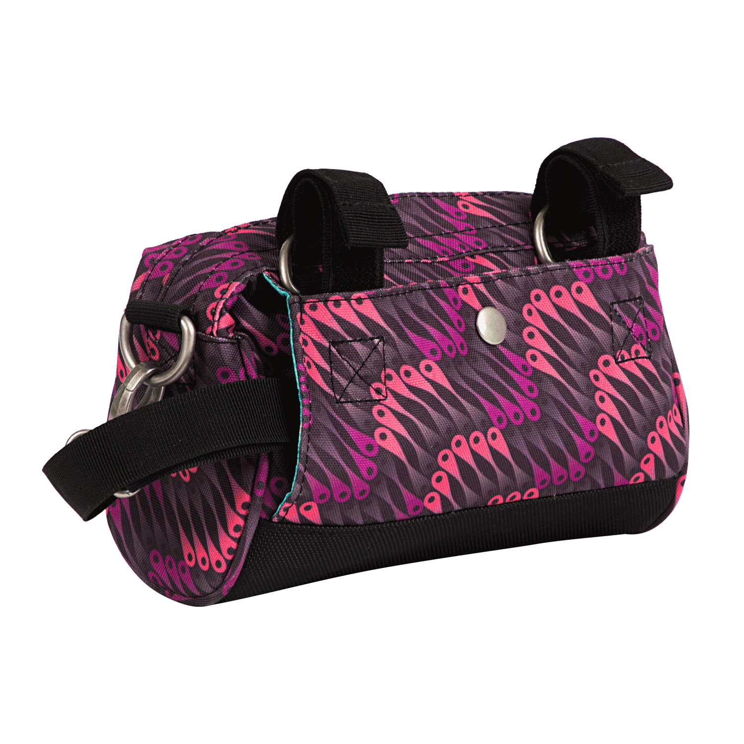 Kinga Handlebar Bag in Minilink on handlebars | Po Campo color:minilink;
