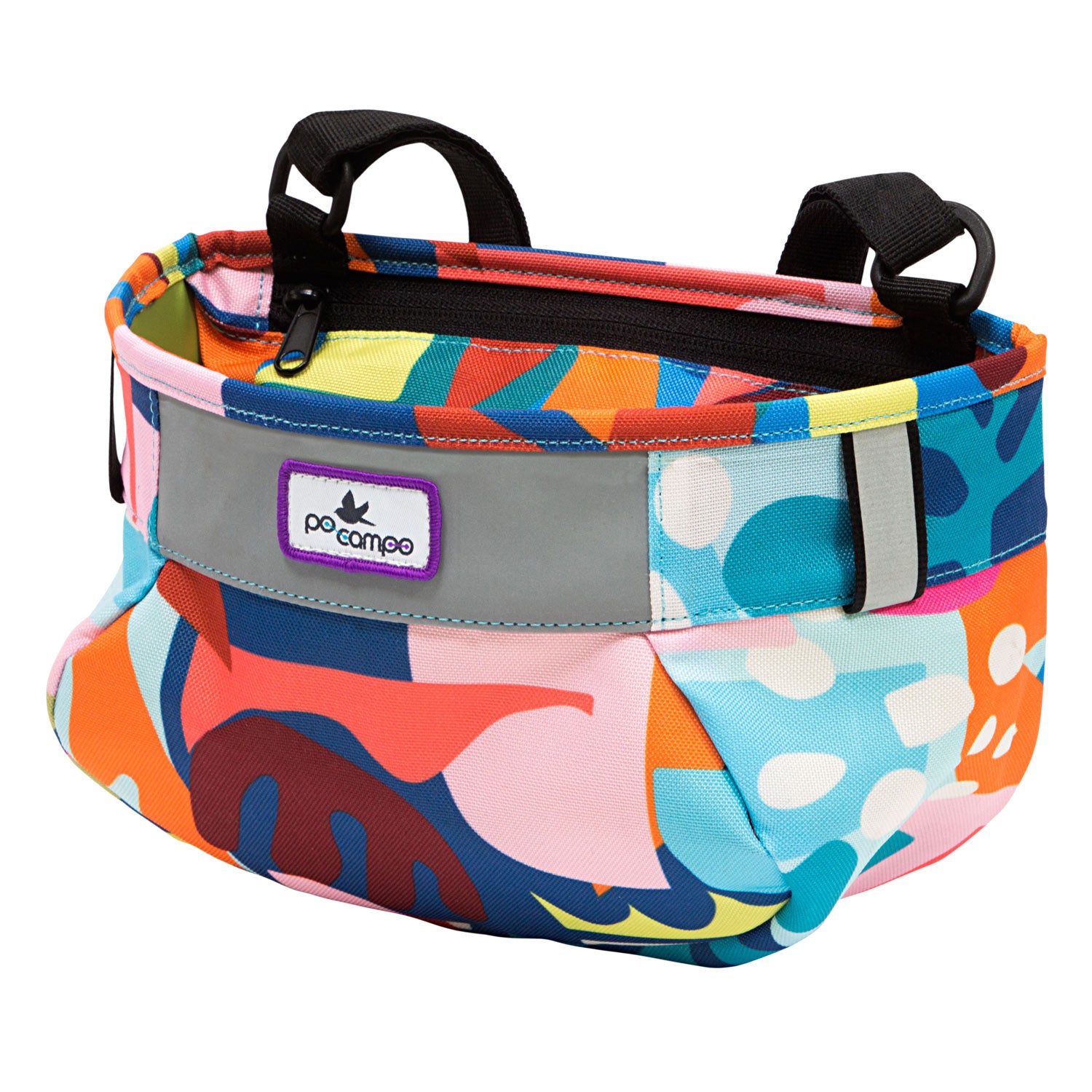 Po Campo Whoosh Fabric Basket in Aquatic | color:aquatic;