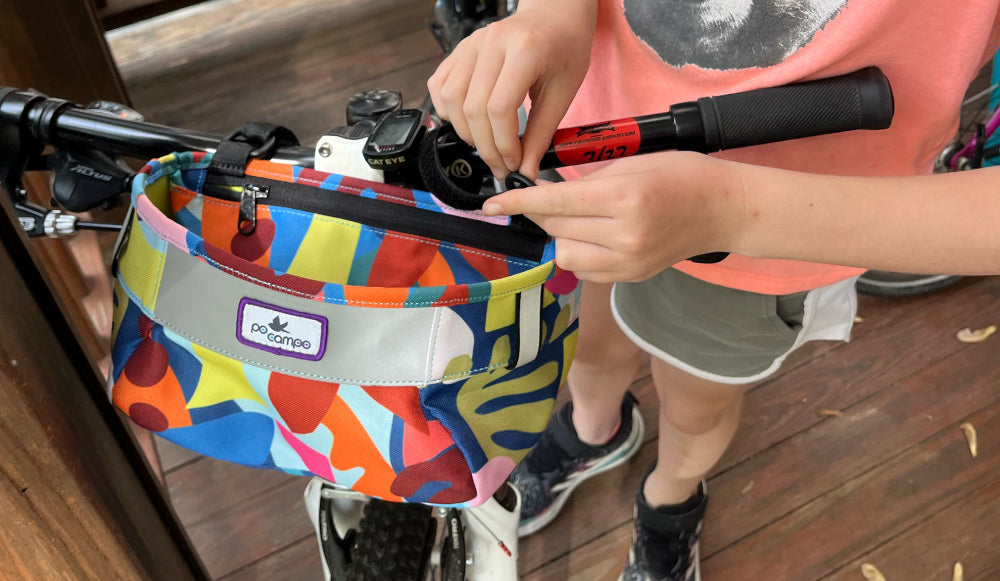 Kids Bike Bags, Fabric Bike Basket, Washable Fabric, Durable