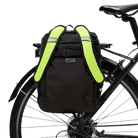 Bedford Backpack Pannier on bike | color:black ripstop;