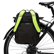 Bedford Backpack Pannier on bike | color:black ripstop;
