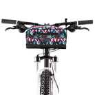 Domino Handlebar Bag on bike - Po Campo color:chevron;