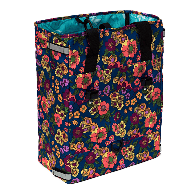 Orchard Grocery Pannier in Meadow back view - Po Campo color:meadow;