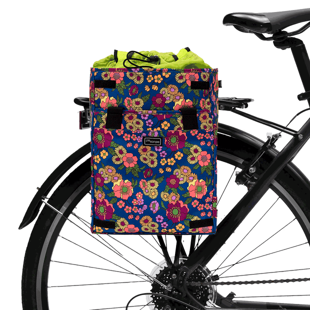 Orchard Grocery Pannier on bike - Po Campo color:meadow;