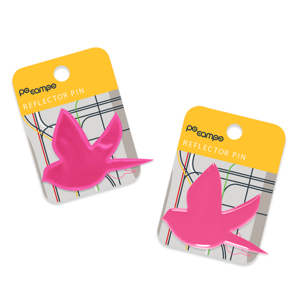 Po Campo Breast Cancer Awareness Reflector Pin 2-Pack